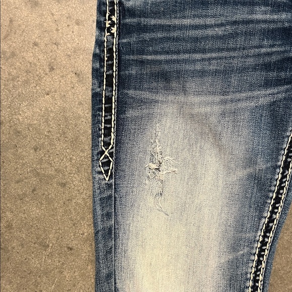 Rock Revival Patia Straight Distressed Blue Boot Cut Jeans 28 - Picture 6 of 8